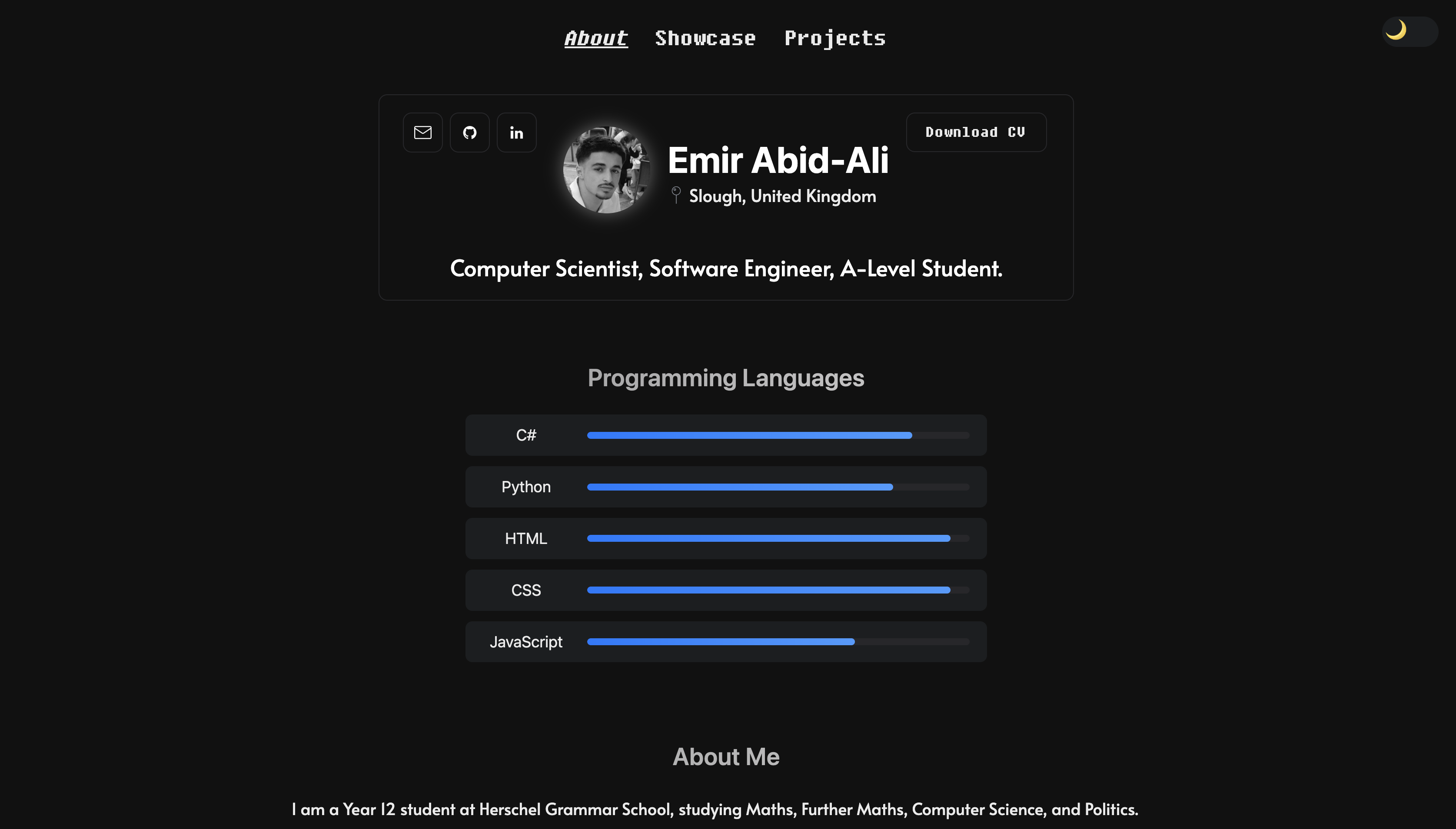Portfolio Website Preview