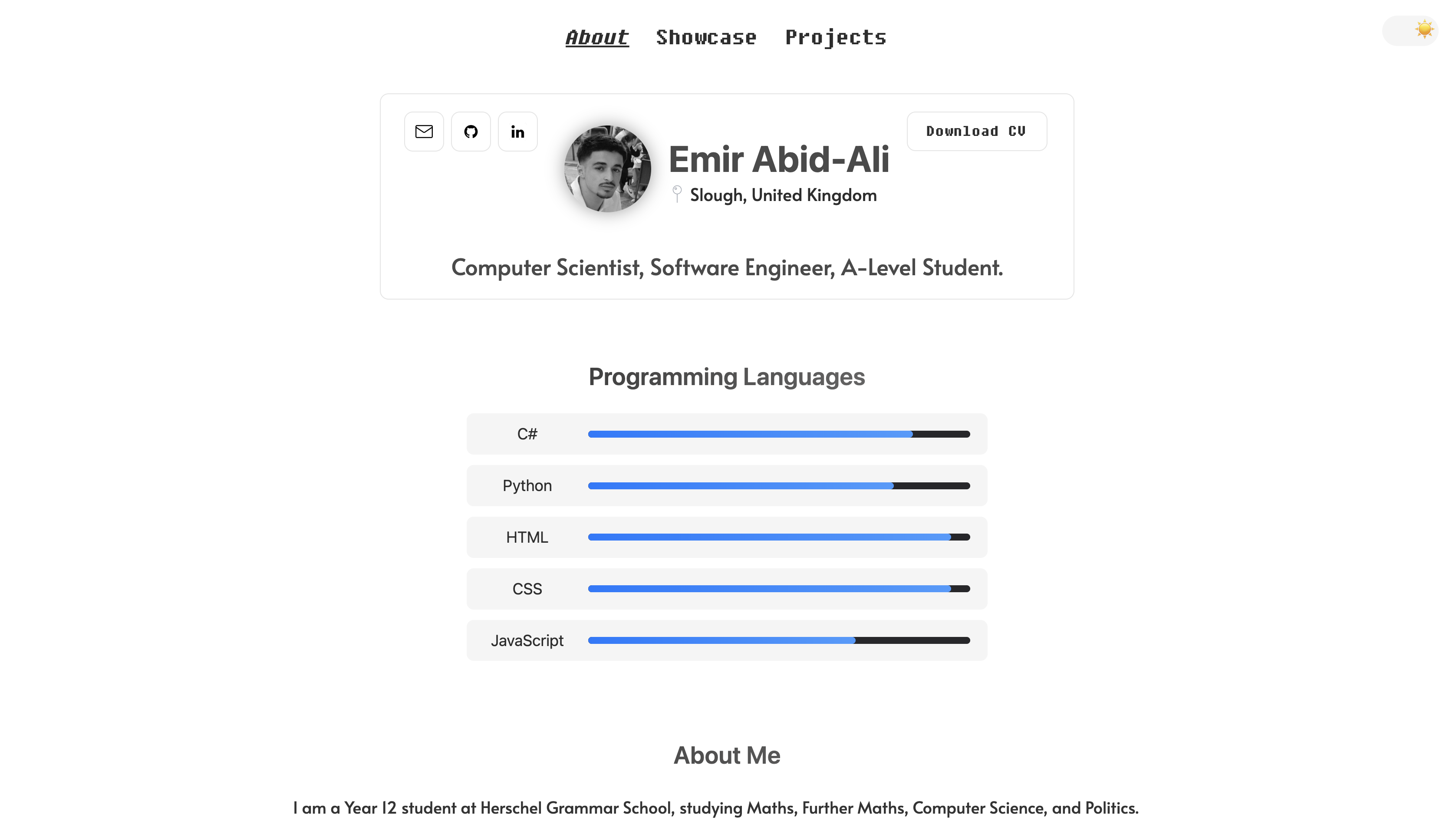 Portfolio Website Preview